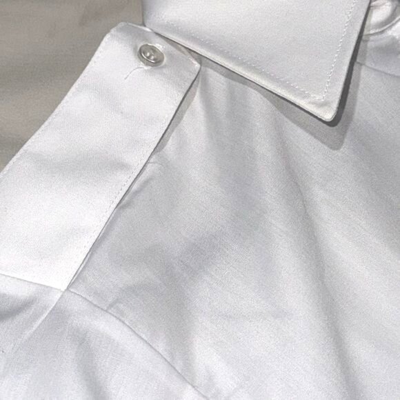 Elbeco Mens White Short Sleeve Uniform Shirt 14.5 - Picture 5 of 8